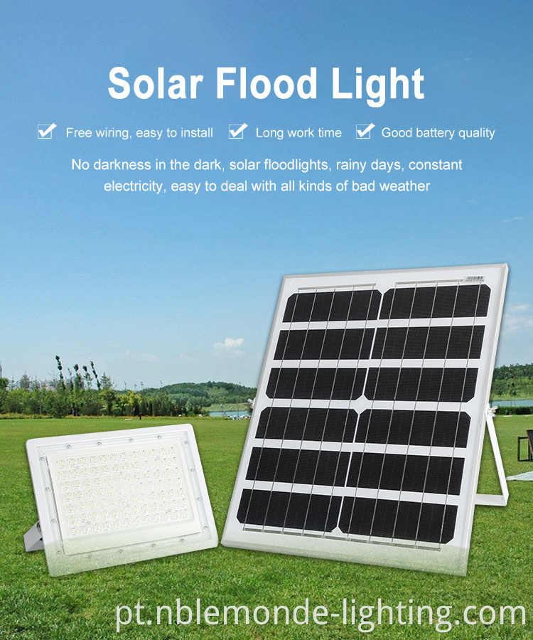 Outdoor solar-powered floodlights